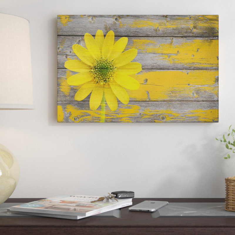 «Rustic Daisy» par Bess Hamiti, impression sur toile tendue, H 12 po x l 18 po