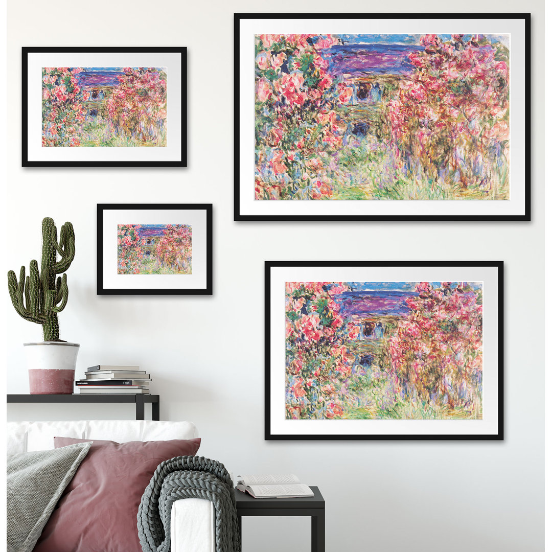 Gerahmter Kunstdruck The House in the Roses von Claude Monet