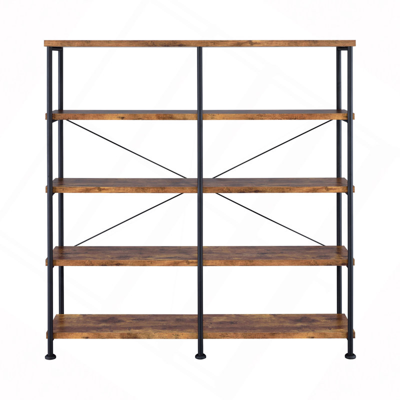 Antique Nutmeg and Double-Wide Bookcase