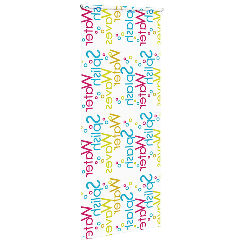 Room Darkening Roller Shade, Colourful Words, 70 x 240 cm, without Cassette