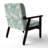 Floral Accent Chair - Whispering Palm Leaves Green Arm Chair-1053927893