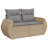  Garden Sofa Set Beige, Light Grey