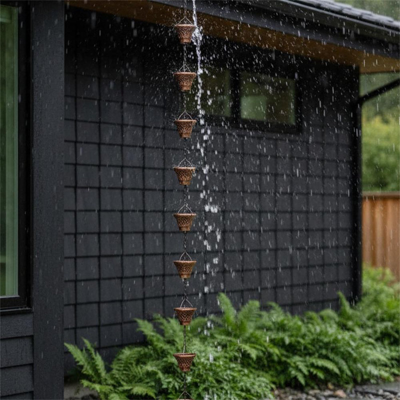 Metal No Subject Rain Chain