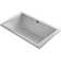 Underscore 60" x 36" Acrylic Drop-In or Undermount Soaking Bathtub with Integral Lumbar Support