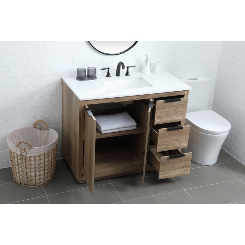 Ensemble de meuble-lavabo simple 42 po Broadlands, Chêne naturel