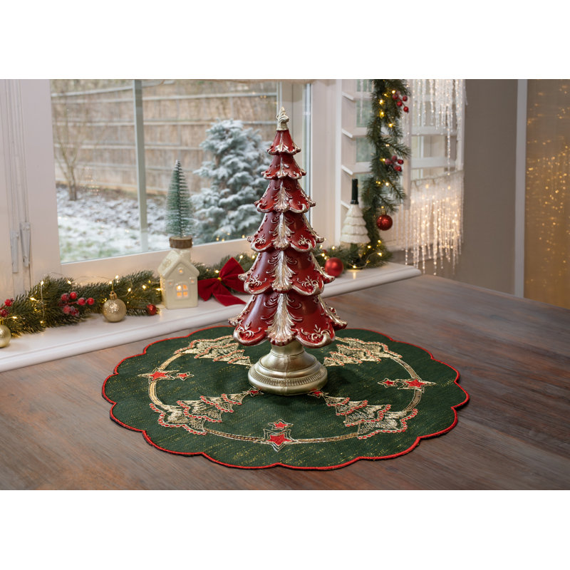 Arbre de Noël brodé Doily, 16" Round