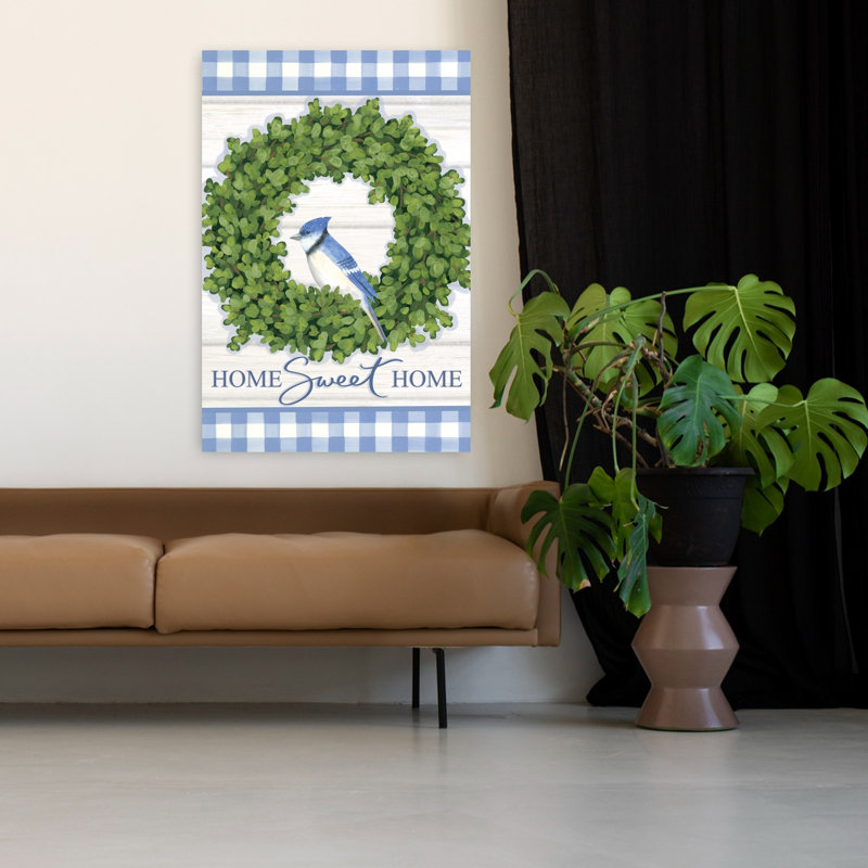 Art contemporain, Bluebird Home Sweet Home, H 48 po x l 32 po