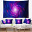 Tapisserie à spirales fractales bleues abstraites tourbillon-28495276