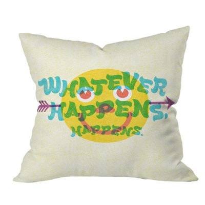 Whatever Happens Outdoor Throw Pillow
