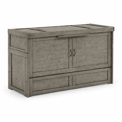 Lit escamotable Night & Day Furniture avec matelas en mousse à mémoire de forme de 15 cm, format Queen, gris rural