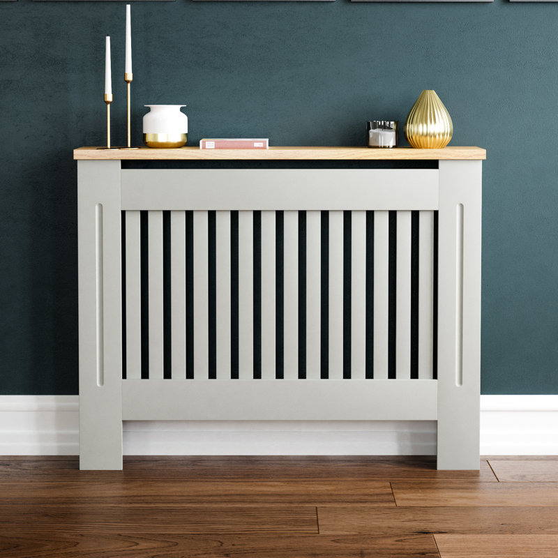 Beacsfield Radiator Cover, Grey, 83.3cm H x 111cm W x 19cm D