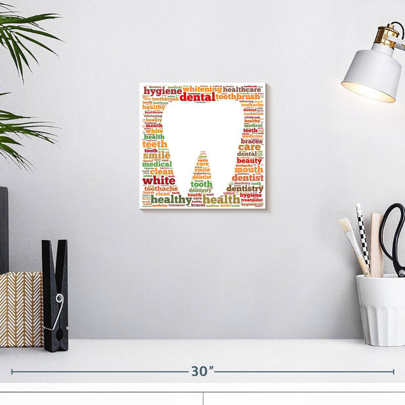 Tergel Tooth Typography, 10" H x 10" W