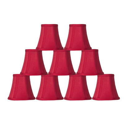 Abat-jour de candélabre en soie / shantung cloche 5 po (à pince)