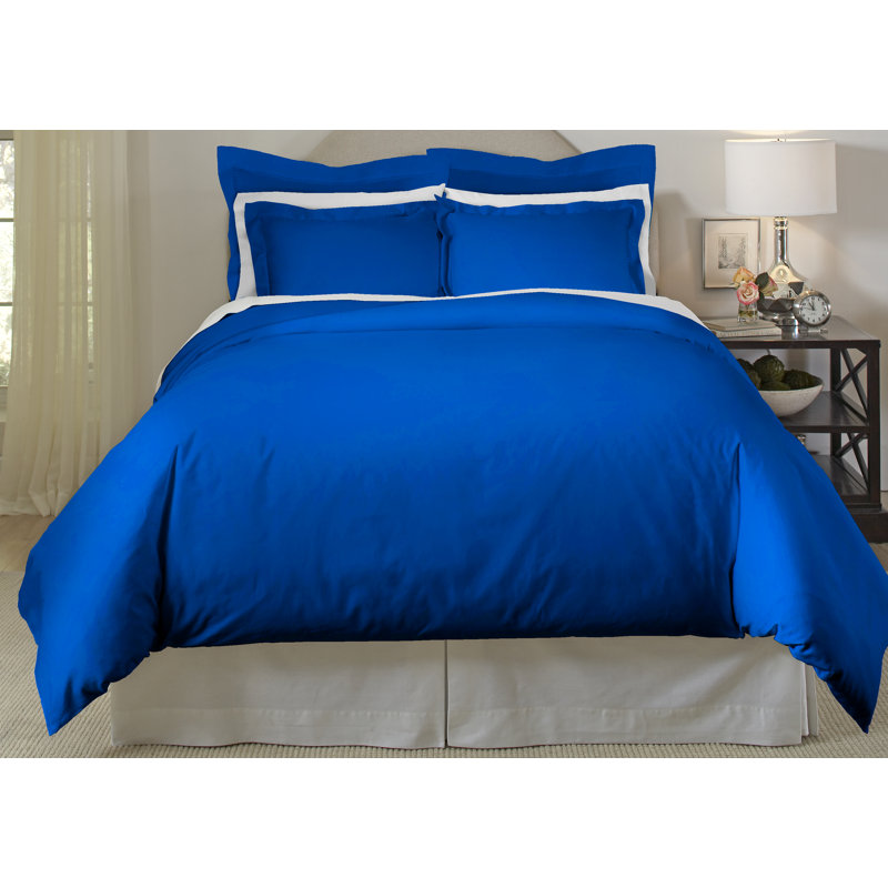Geismar Cotton Duvet Cover, Full/Queen, Classic Blue