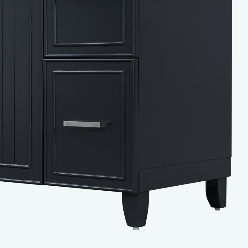 Meuble-lavabo 36 po sans lavabo, Argent argent, Noir, noir, noir, noir