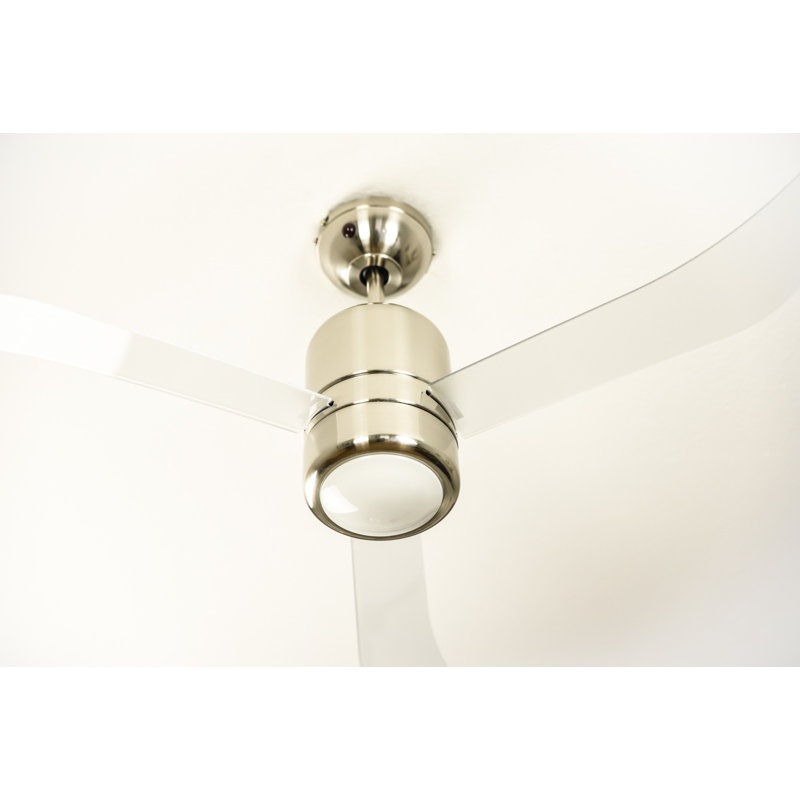 112cm Ceiling Fan with Light Kit, Clear