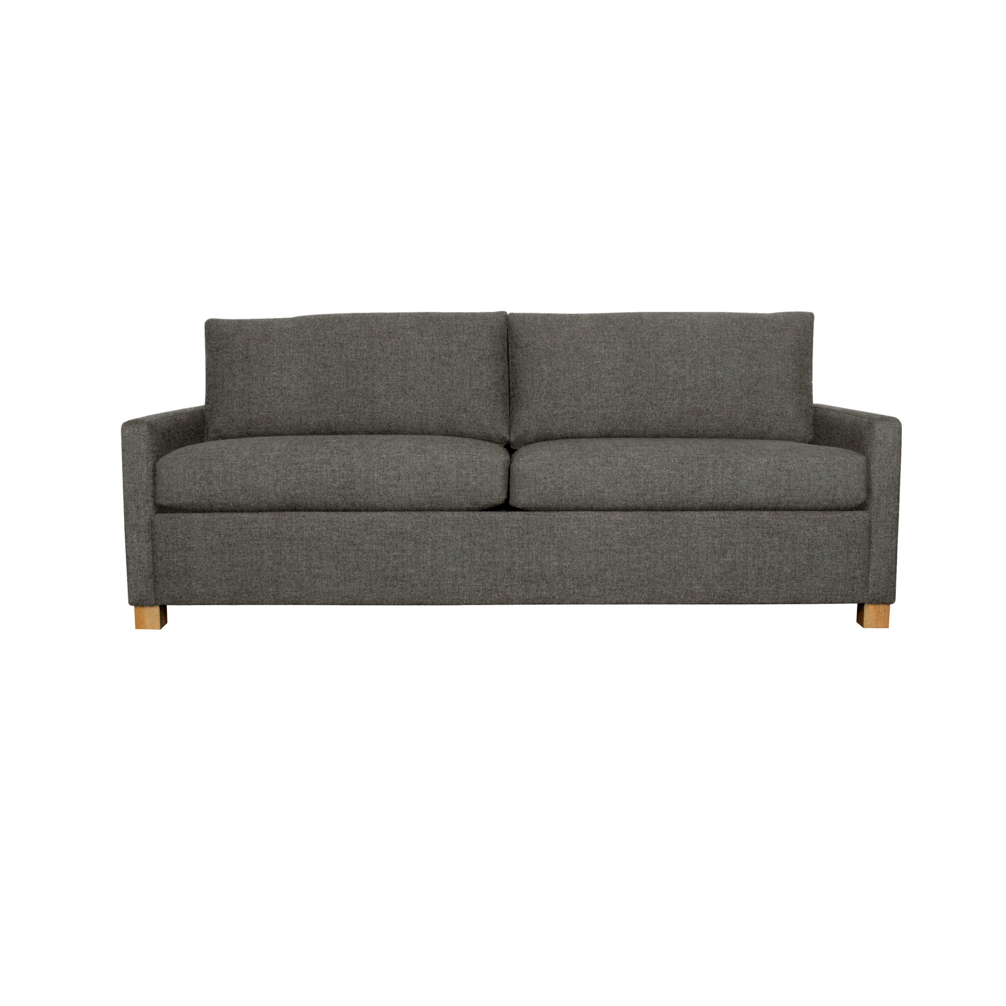 Louisa 87'' Square Arm Sofa Bed, Dorset Charcoal Performance Chenille