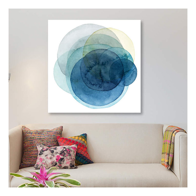 « evolution des planètes i », impression sur toile, Toile tendue, Pas de tapis, H 48 po x l 48 po x P 1,5 po