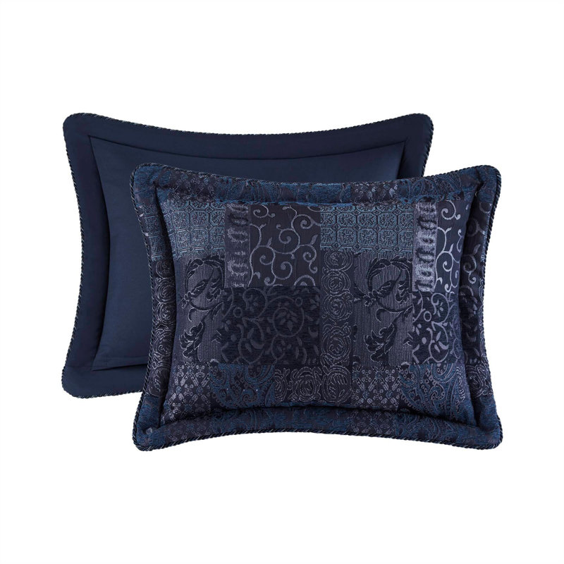 4 PCS King Comforter Set Navy, King Comforter + 3 King Shams
