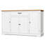 Buffet de style champêtre de 116 cm de large avec tiroir et étagères réglables, meuble de rangement pour cuisine-342289205-446850456