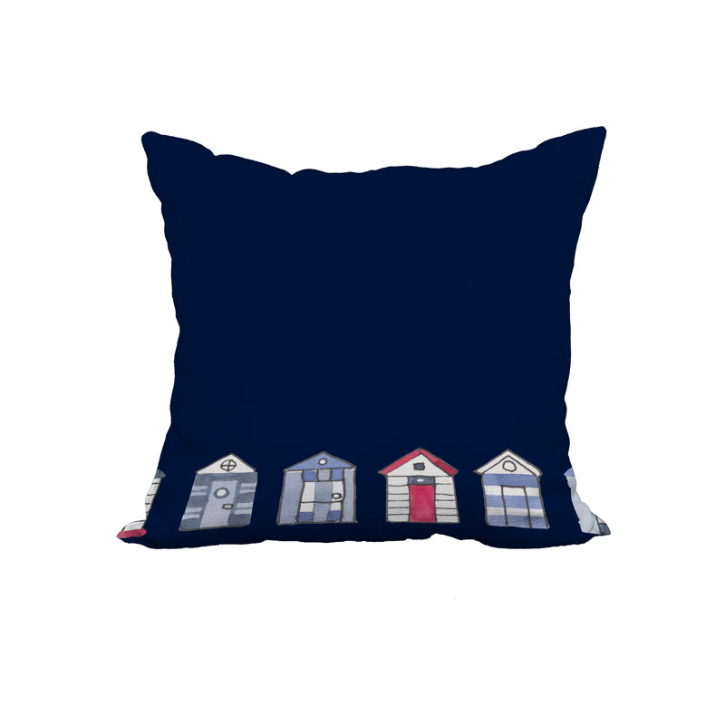  Housse de coussin en coton carré, 20 po x 20 po, Bleu marine
