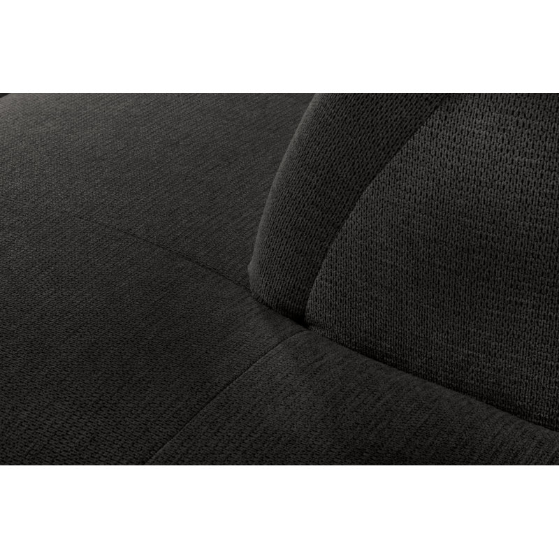 Relaxio Stylish Corner Sofa with Power Reclining & Multi Position Headrests & Adjustable Armrest, Black, Right Hand Facing