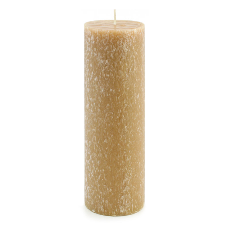 Timberline Unscented Pillar Candle, Beeswax, 9" H x 3" W x 3" D
