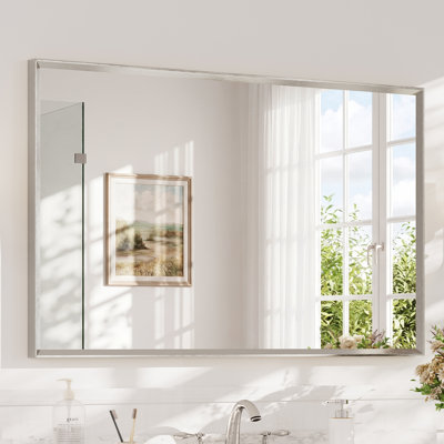 Bathroom Vanity Mirror with Tempered Glass and Aluminum Frame