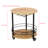 19.68'' W Double removable coffee round table with hook and bottle holder