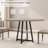 Industrial Round Dining Table, 47 Inch Round Kitchen Table for 4, Dinner Table with Wooden Top and Metal Base for Dining Room, Living Room-1736043001