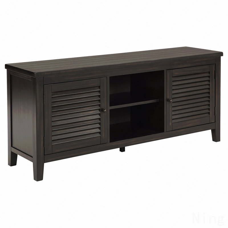 Meuble télé 2 portes, meuble multimédia de rangement de base pour la chambre à coucher du salon