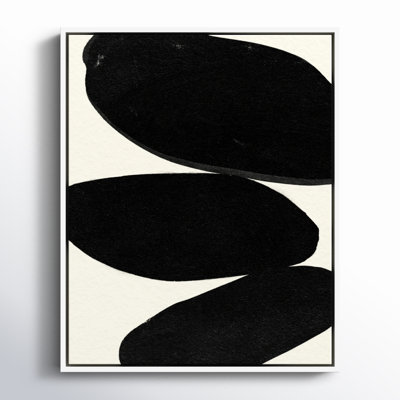Beige and Black Abstract Modern Print