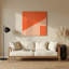 Minimalisme 98, art mural en métal orange-186593272