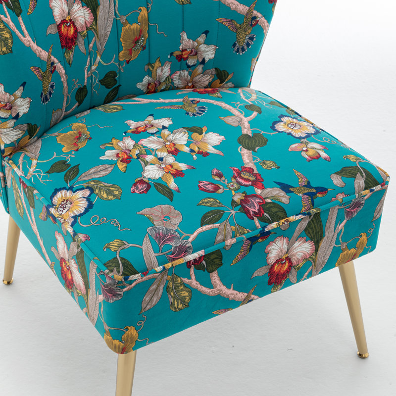 Wide Side Chair, Blue