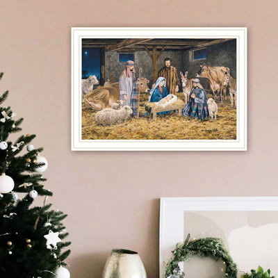 Transformative Bedroom Wall Art: Nativity Print, Changes Atmosphere Of Your Room Modern Living Decoration: Birth Adds Chic Look