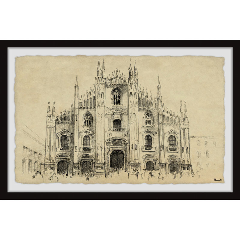 Milan Cathedral - Single Picture Frame Print, 20cm H x 30cm W x 3.81cm D