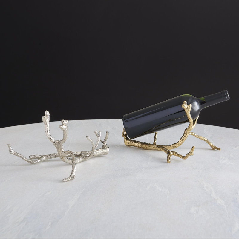 Twig Wine Bottle Holder, Nickel
