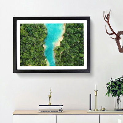 Saint Cassien Lake in France 1 Piece Single Picture Frame Painting on MDF