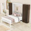 Grand lit escamotable en bois avec tablettes de rangement à pousser-1651962517