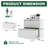 2-Drawer Lateral Metal File Cabinet with Lock, White Steel Office Filing Unit
