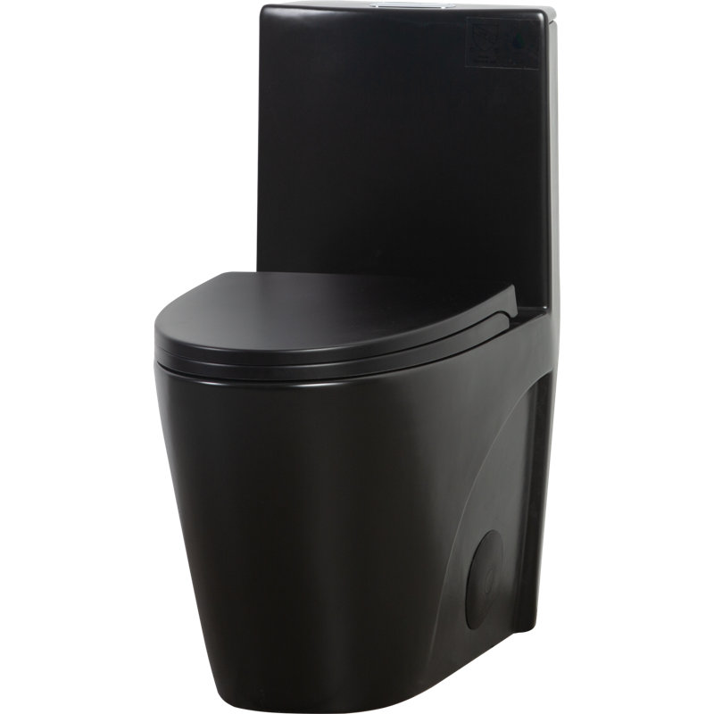 Toilettes en céramique noire économisant l'eau, conception moderne pour un usage domestique confortable