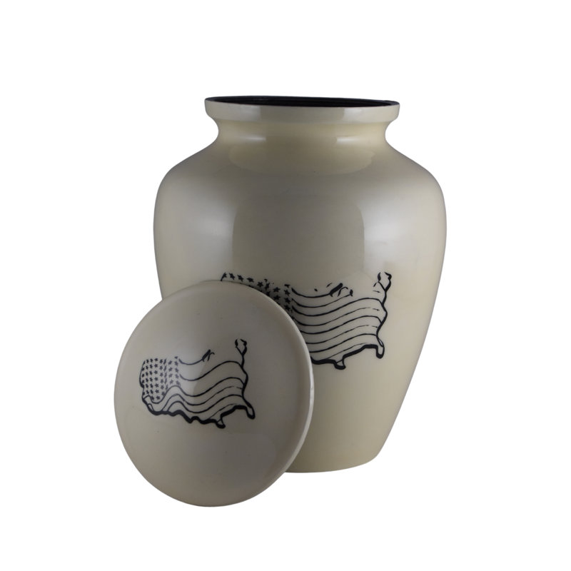 Handmade American Flag Urn