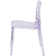 Helskdg Transparent Stacking Side Chair with Artistic Pattern Design