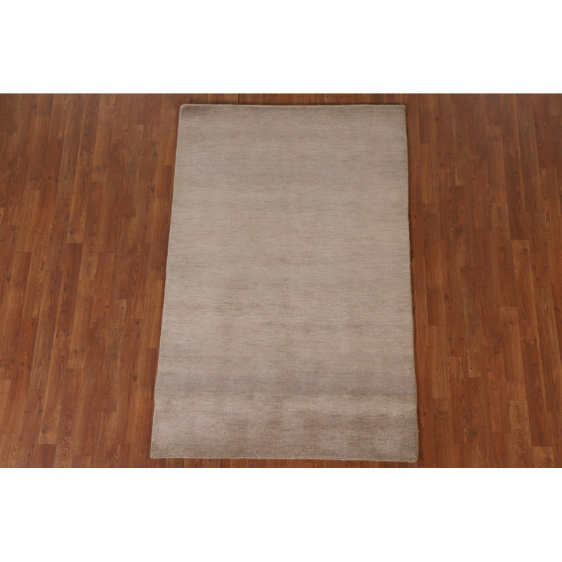 Solid Gabbeh Indian Area Rug 4x6