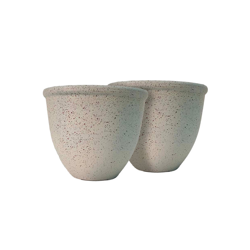 POT DE 8 PLACES RONDES BEIGE 8 "X 6", H 6 pi x l 8 pi x P 8 pi, Beige