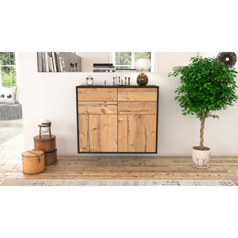Schwenk 92cm Sideboard, Anthracite/Pine
