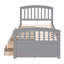 Lit plateforme simple en bois massif avec 6 tiroirs de rangement, idéal pour les enfants et peu encombrant-1807568039