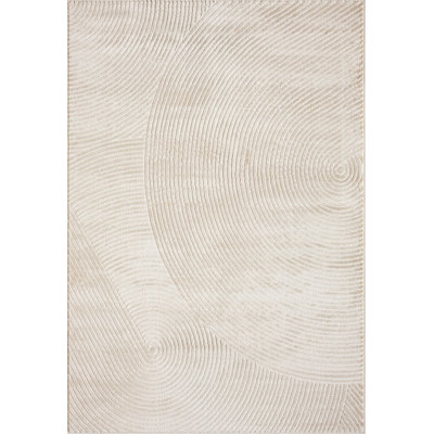 Abani Murtie NTL130B Beige Zen Reiki Circles Area rug