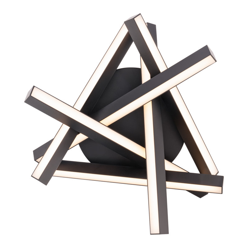 Parallax 1 - Light LED Semi Flush Mount, Black, 3000K
