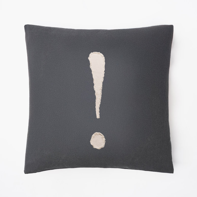 Exclamation Cotton Throw Pillow